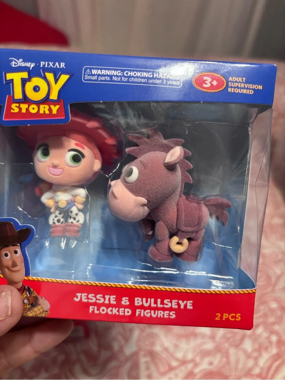 Disney Toy Story Flocked Figure 2-Pack - Woody & Buzz Lightyear (Blue)